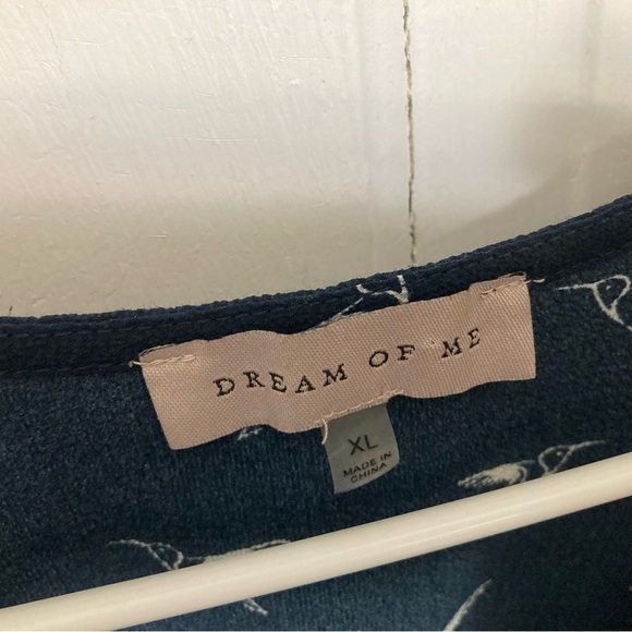 Adorable Dream on M dress size XL navy with bird pattern - Picture 3 of 6